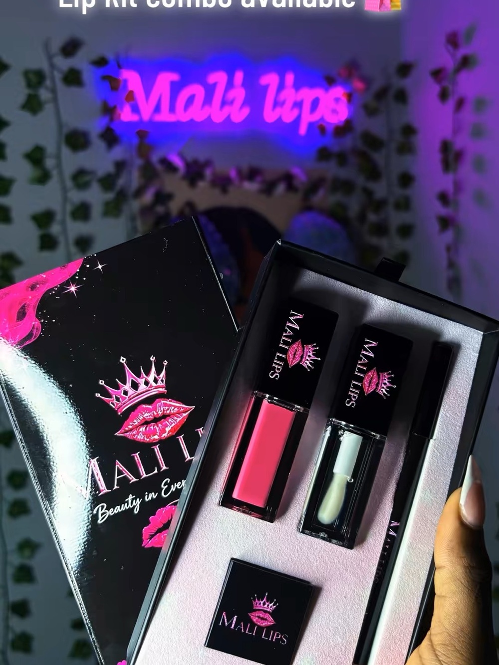 Pink Lip Gloss & Balm Set